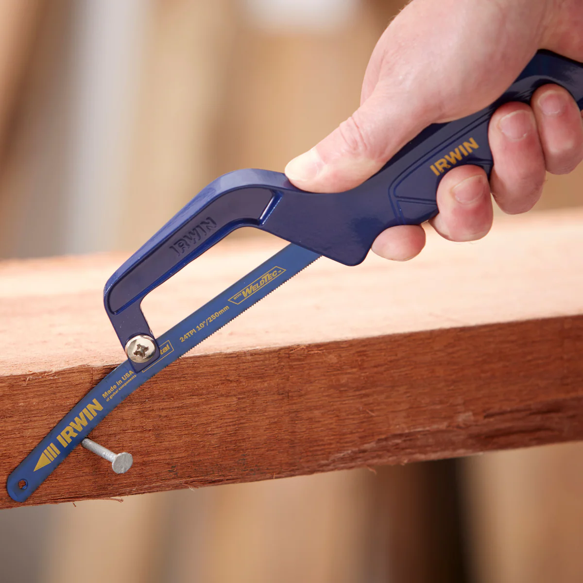 Irwin Mini Hacksaw - Compact Cutting Tool - 70mm x 310mm - Durable Metal Frame - Image 4