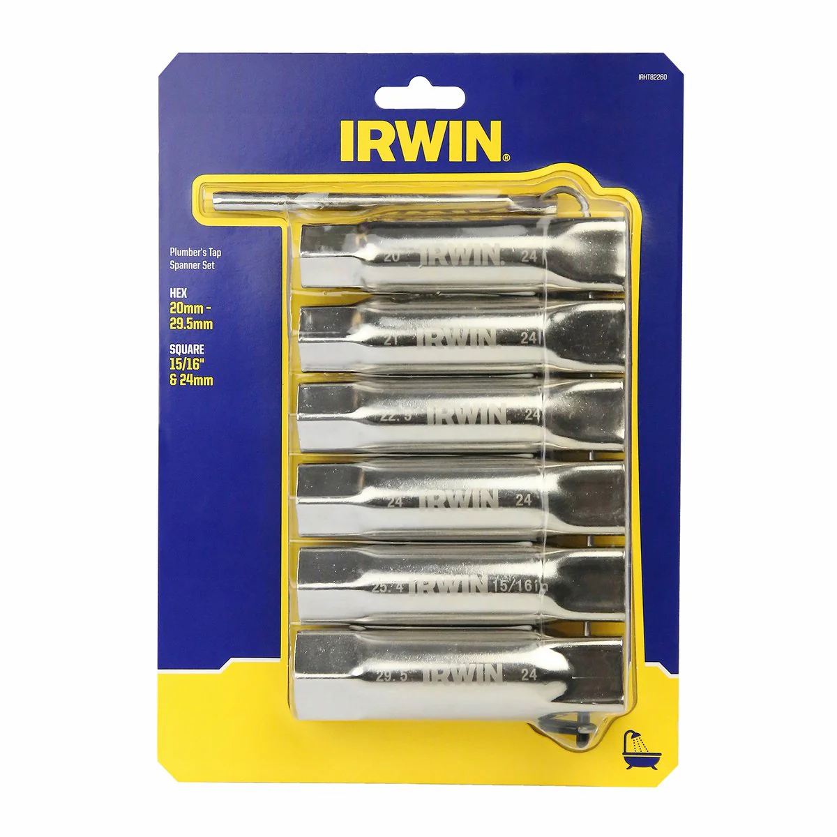 Irwin Plumber's Tap Spanner Set 6 Piece - Steel - 200mm x 40mm x 280mm - Image 2