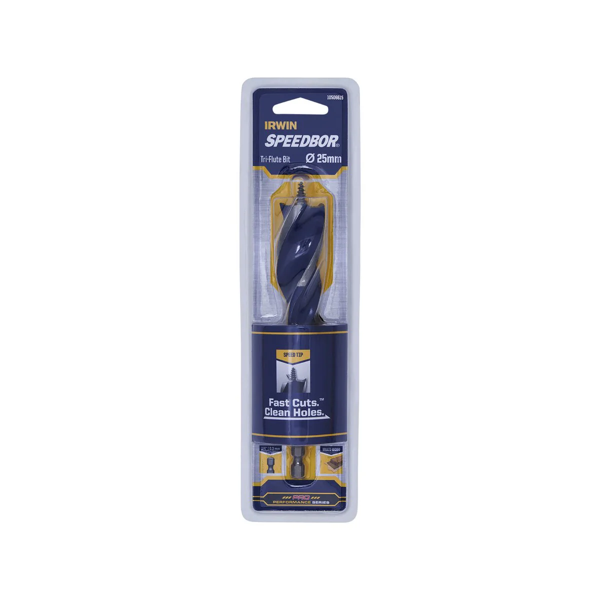 Irwin Speedbor Max Auger Bit - 25mm - Steel - Tri-Flute Design - Image 2