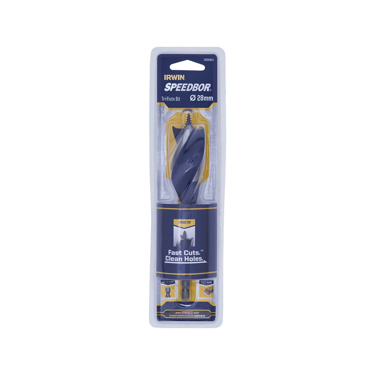 Irwin Speedbor Max Auger Bit - 28mm - Steel - Tri-Flute Design - Image 2