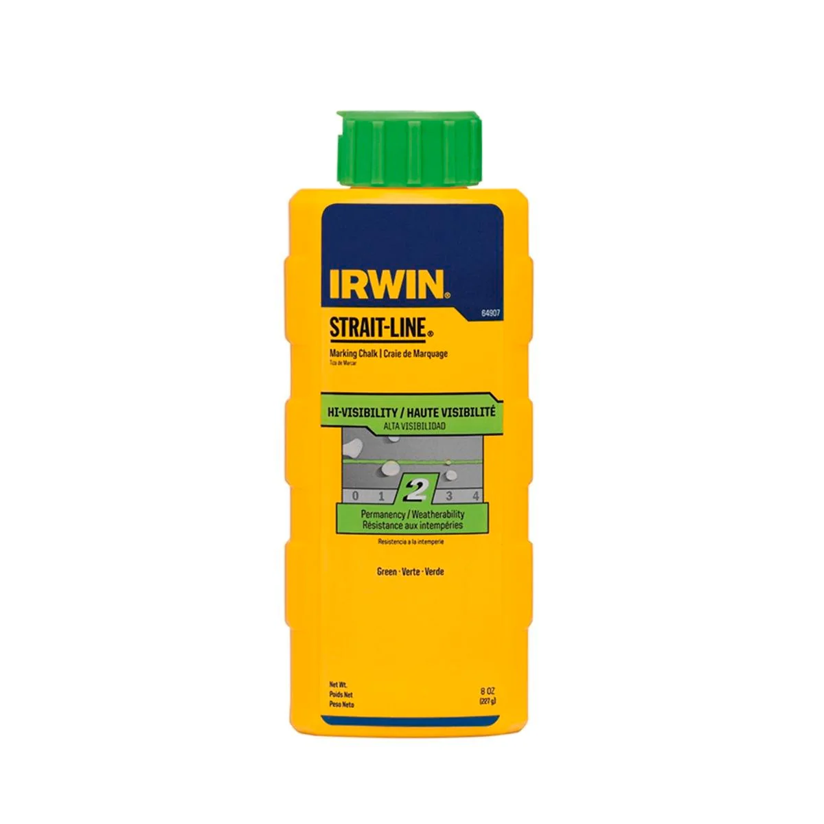 Irwin Strait Line Marking Chalk - 8oz - Green - Hi-Visibility