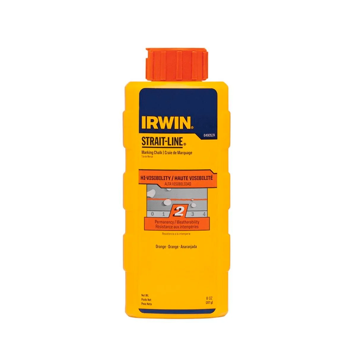 Irwin Strait Line Marking Chalk - 8oz - Orange - Hi-Visibility
