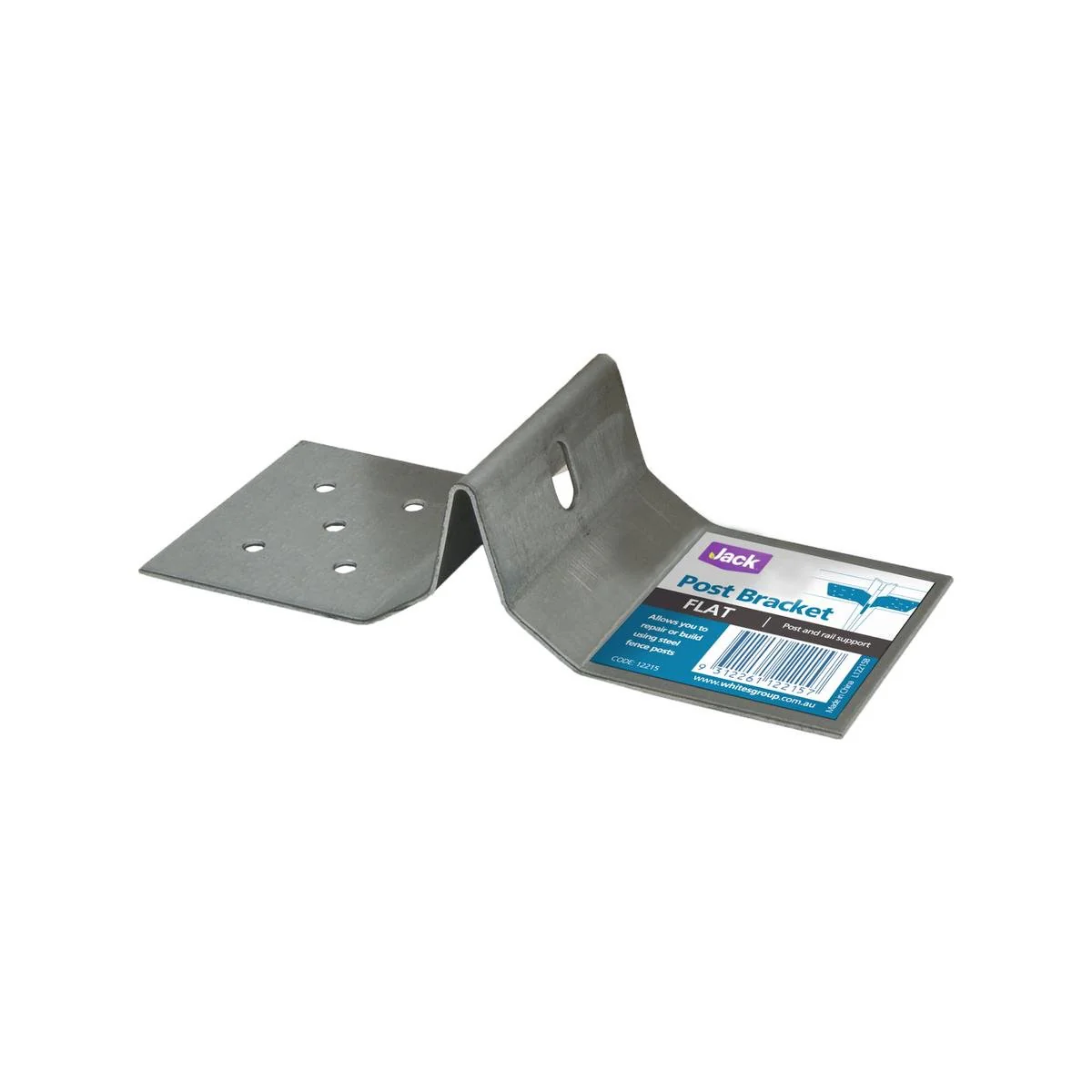 Jack Flat Post Bracket 170 x 40mm Hardened Steel Galvanised Durable