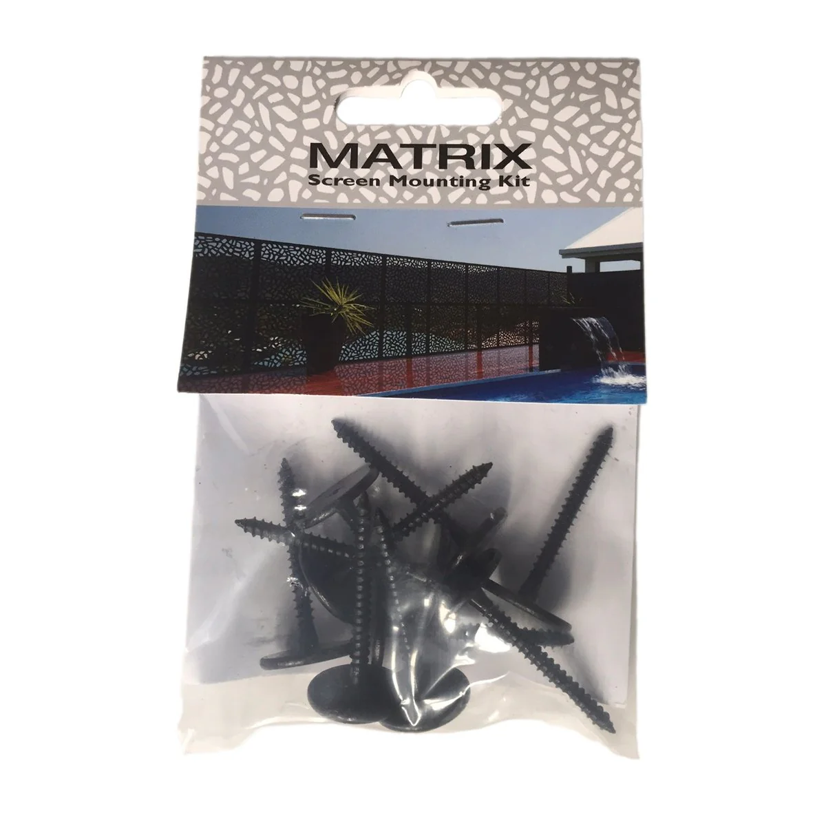 Jack Matrix Screen Mounting Kit - 10 Pack - Steel - Charcoal Colour