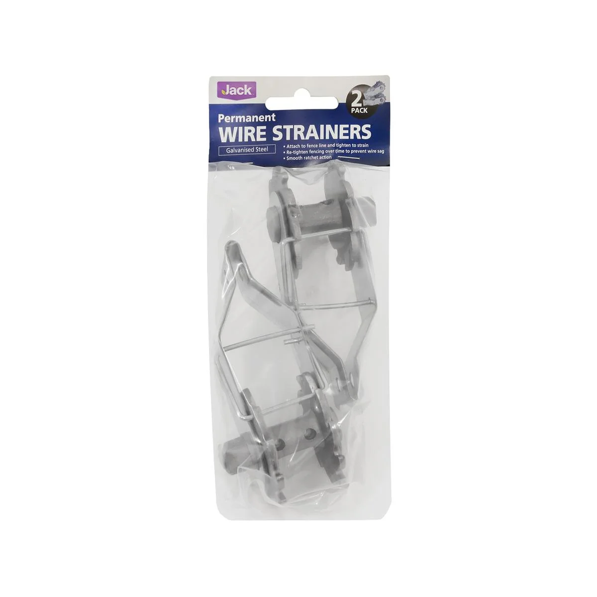 Jack Permanent Wire Strainers - 4mm - Galvanised Steel - 2 Pack