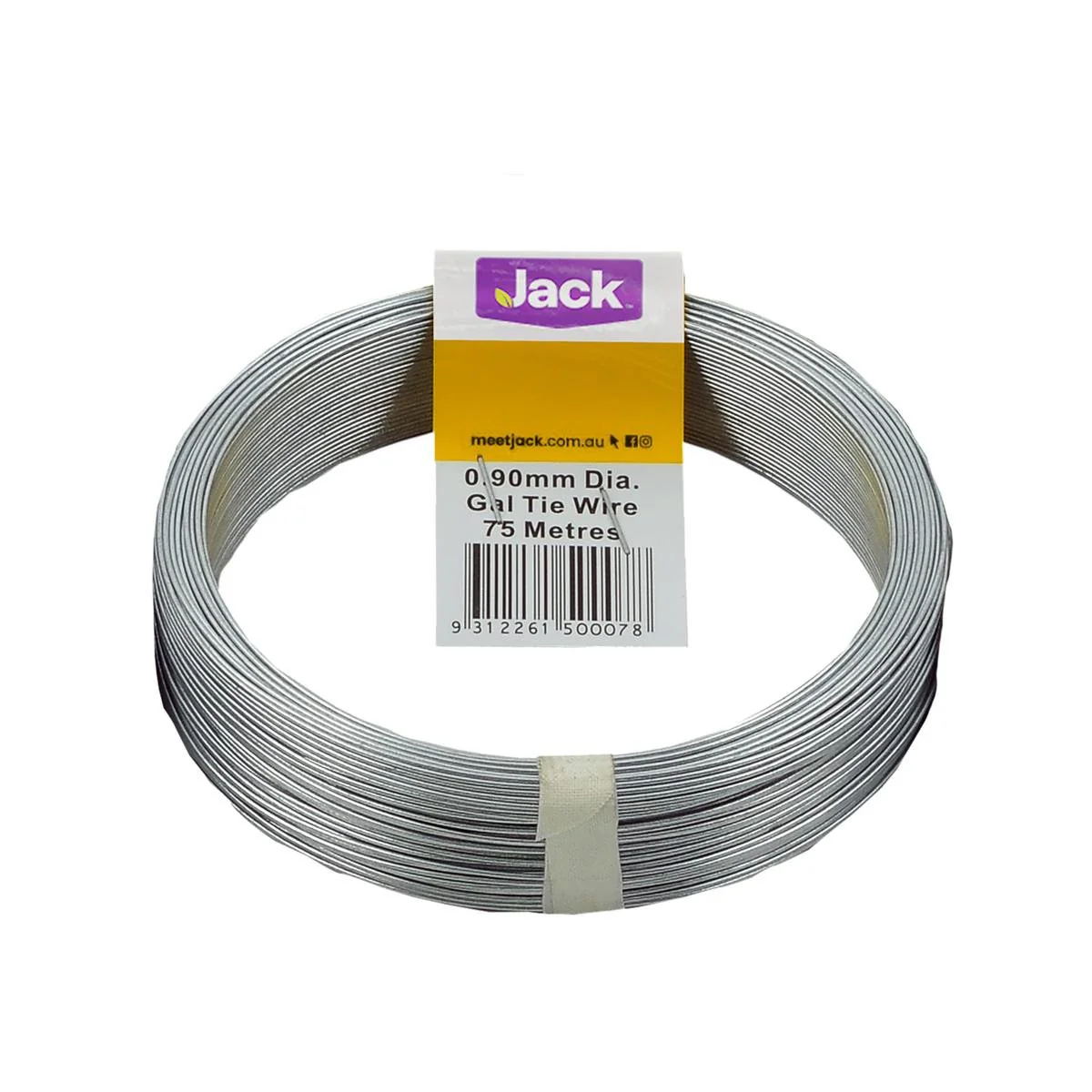 Jack Tie Wire Galvanised 0.9mm x 75m Steel Handy Dispenser Pack