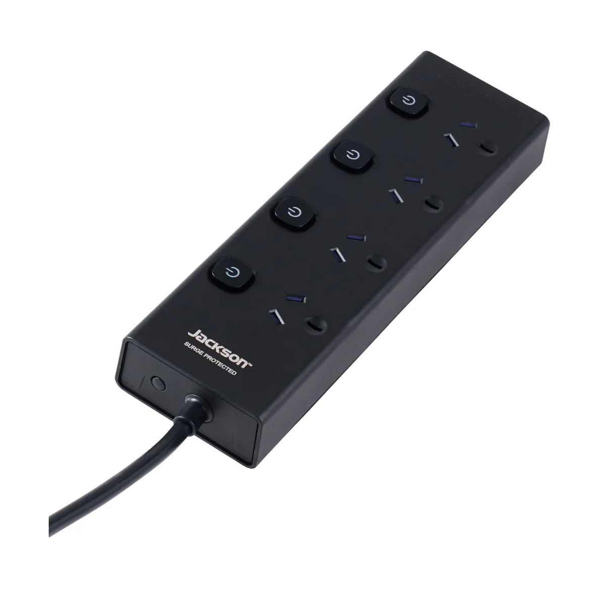 Jackson 4 Outlet Powerboard - 1.8m Lead - Black - Surge Protection - Individual Switches - Image 4
