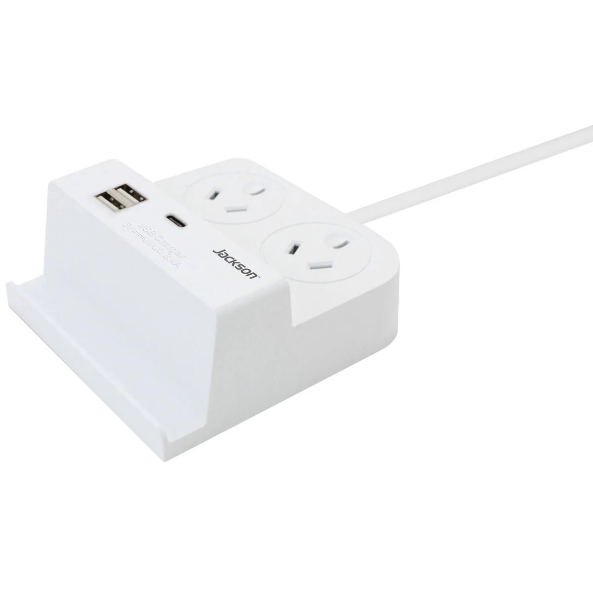 Jackson Fast Charge USB C Desktop Powerboard - 2 Outlets - 1.5m Lead - Image 2