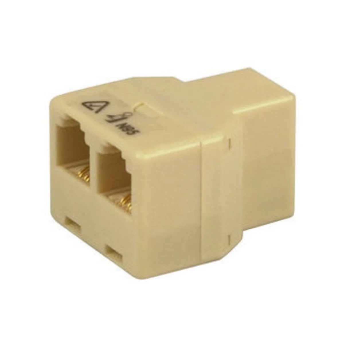 Jackson RJ45 Double Adaptor 8P8C - 2 Pack - 80mm x 150mm - Beige - Image 2