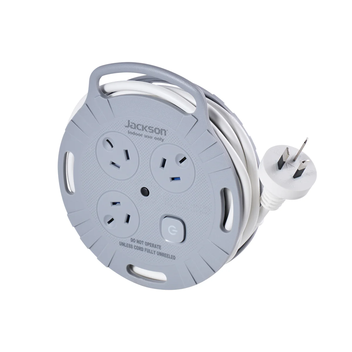 Jackson Rugged 3 Outlet Extension Reel - 3 Metre - Indoor Use - Overload Protection - Image 3