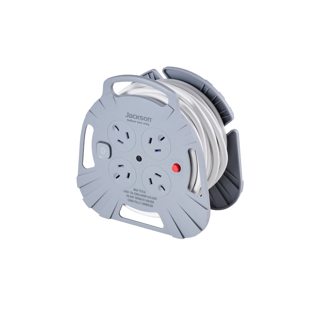 Jackson Rugged 4 Outlet Extension Reel - 5 Metre - Indoor Use - Safety Shutters - Image 2