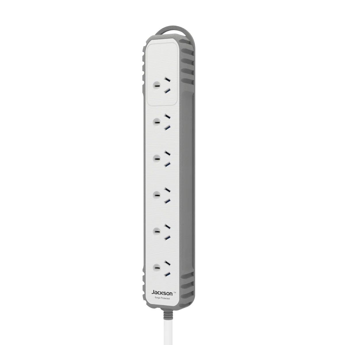 Jackson Rugged Home 6 Outlet Powerboard - 0.9m Cord - Grey - Surge Protection - Image 3