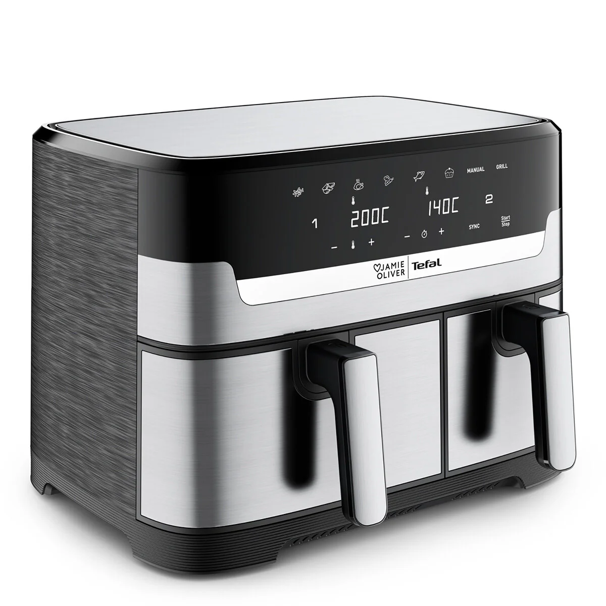 Tefal Jamie Oliver Dual Drawer Air Fryer EY905J 8.3L Stainless Steel - Image 4