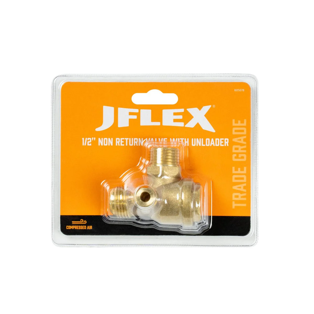 Jflex 1/2" Non Return Valve with Unloader - Brass - Durable & Corrosion-Resistant - Image 2