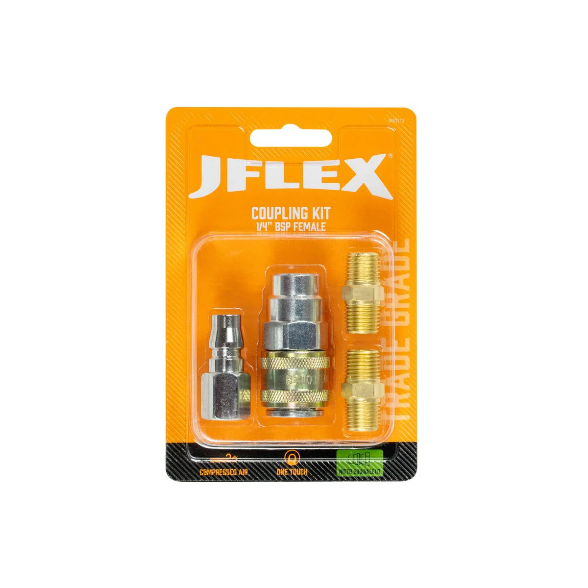 Jflex 1/4 BSP Female Coupling Kit - Nitto Equivalent - 80mm x 25mm x 170mm - Durable Performance - Image 2