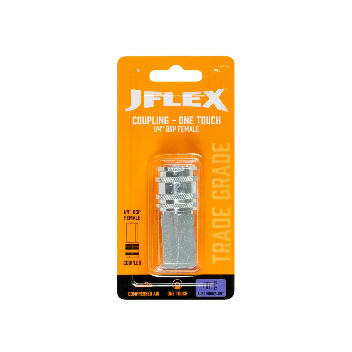Jflex 1/4 BSP Female Euro Style Coupling - CEJN Equivalent - 20mm x 60mm - High Airflow - Image 2