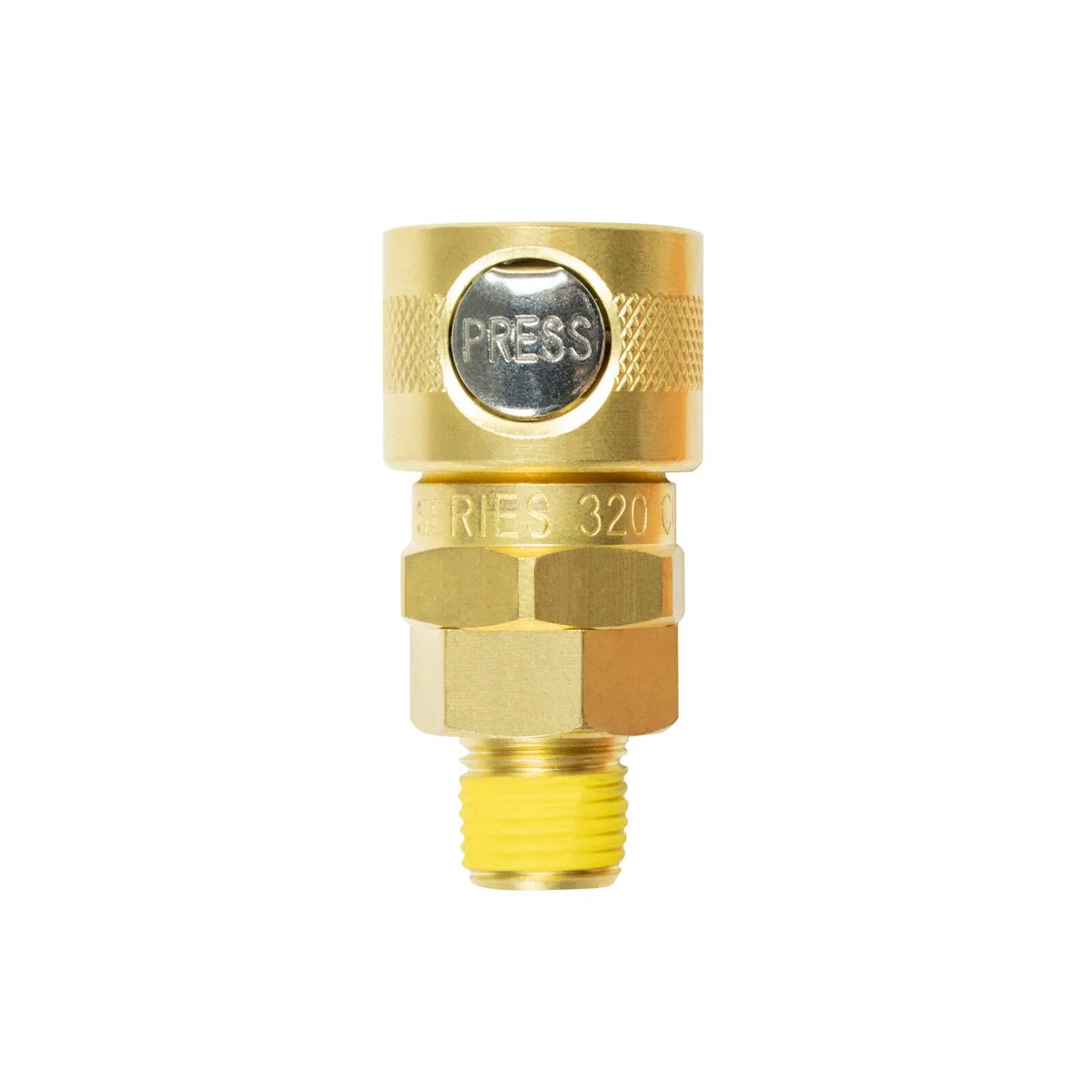 Jflex 1/4" BSP Male Twin Coupling - Durable Brass - Secure Air Hose Connection