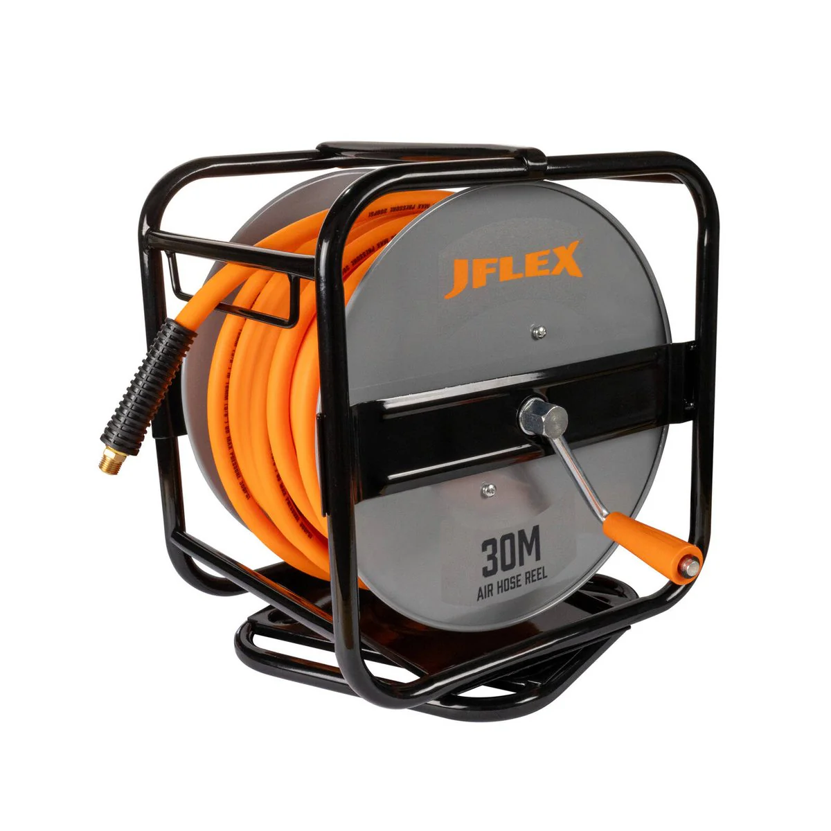 Jflex Metal Air Hose Reel - 30m - Blue - Durable Wall-Mounted Storage