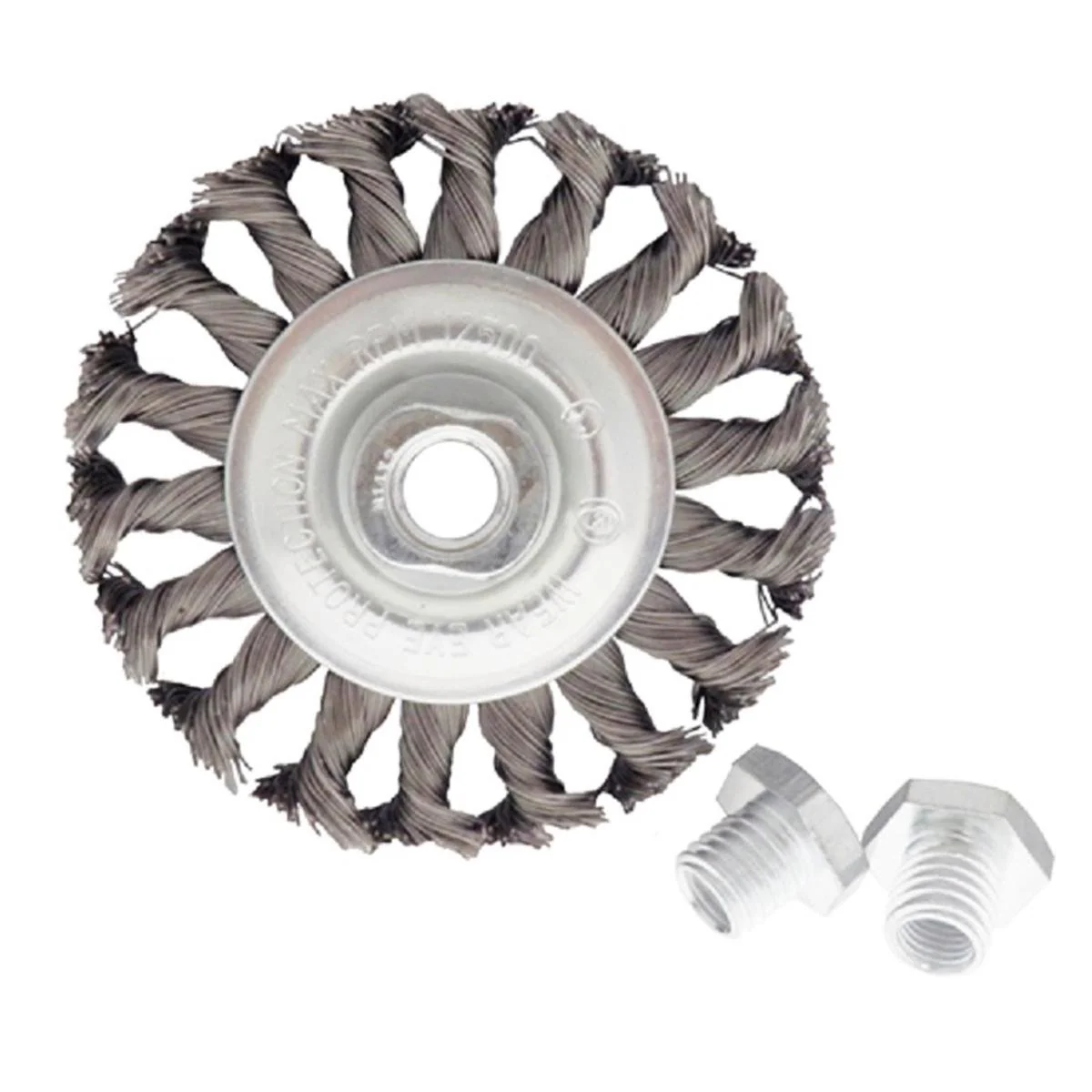 Josco 100mm Twistknot Wire Wheel Brush - High Carbon Steel - Rust Removal