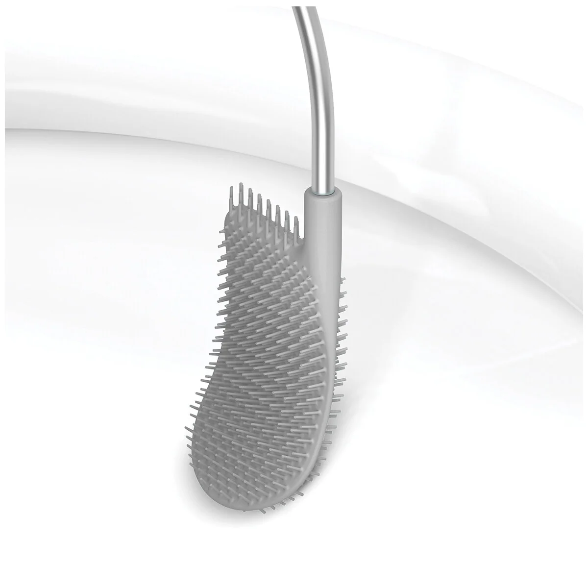 Joseph Joseph Flex Lite Toilet Brush 2 Pack White Grey Compact - Image 2