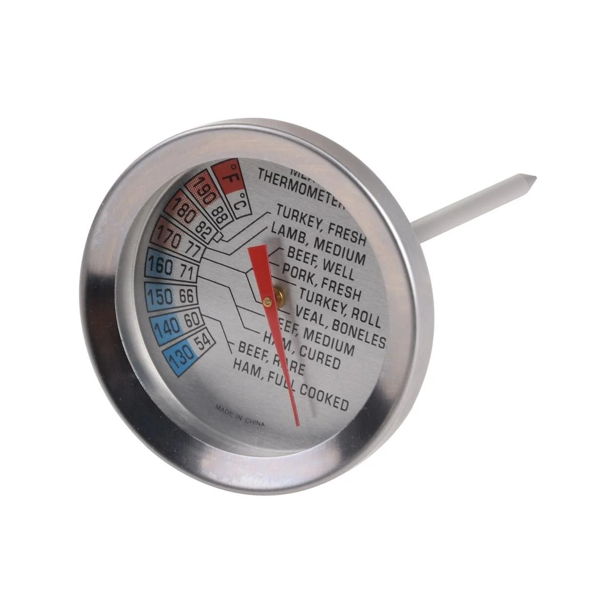 Jumbuck BBQ Thermometer - Stainless Steel Meat Thermometer 54mm x 118mm - Accurate Temperature Readings