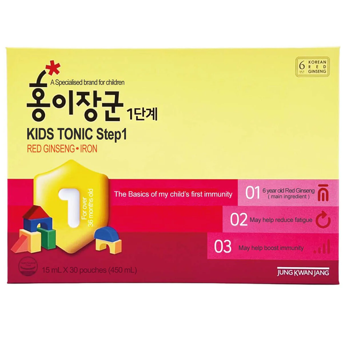 Jung Kwan Jang Kids Tonic Step 1 Pouch 30 x 15ml Age 3-4 Gentle - Image 3