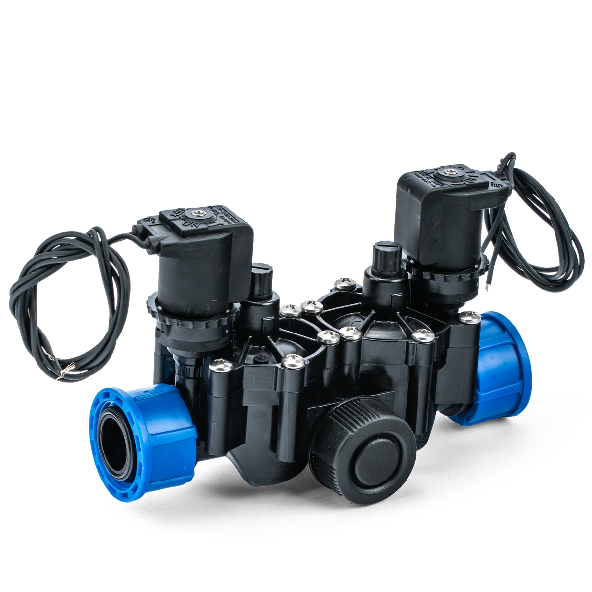 K Rain 25mm Dual Outlet Modular Solenoid Valve - 175LPM Flow Rate - Low Voltage - Image 2