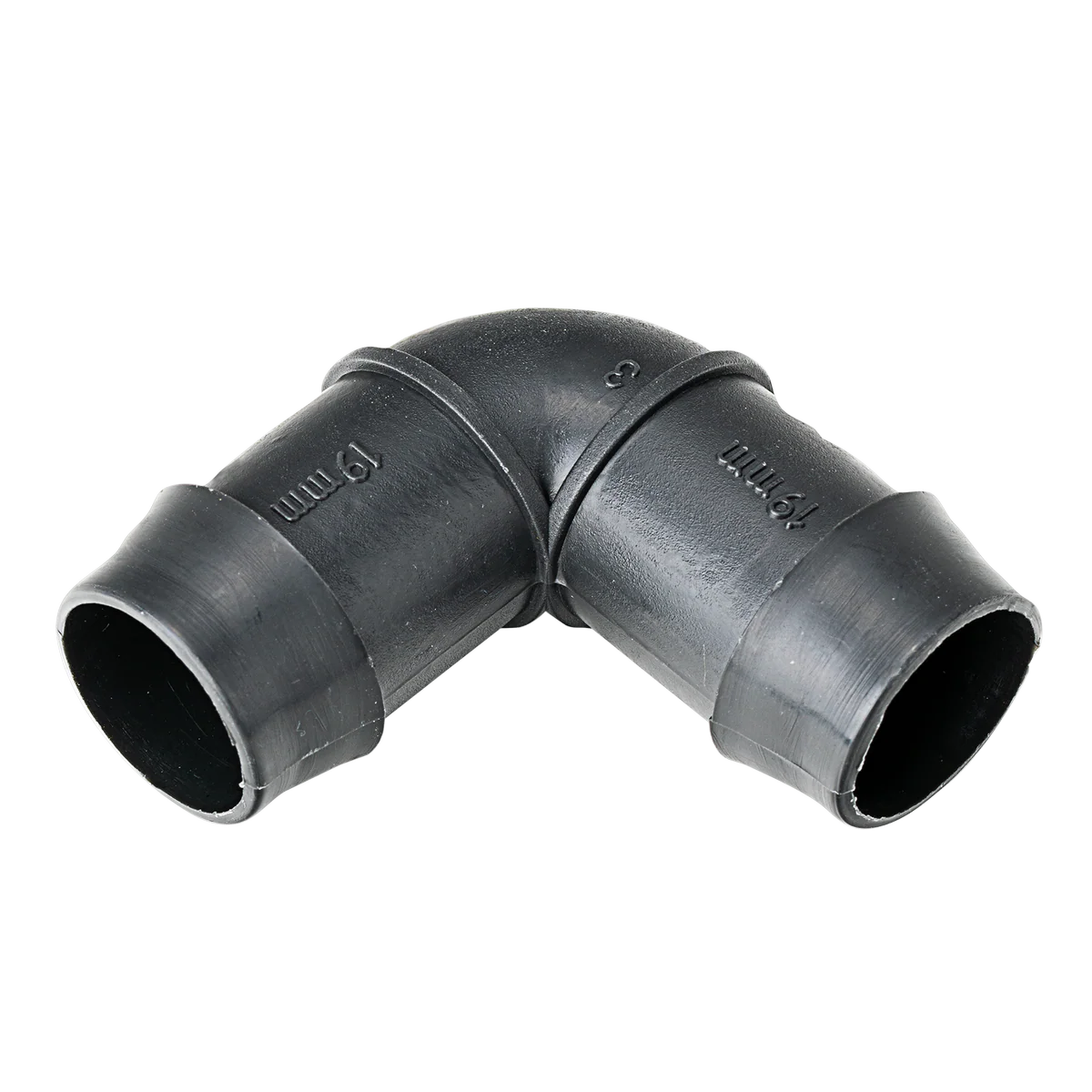 K Rain 19mm Barbed Elbow 10 Pack - Polypropylene - Black - 90-Degree