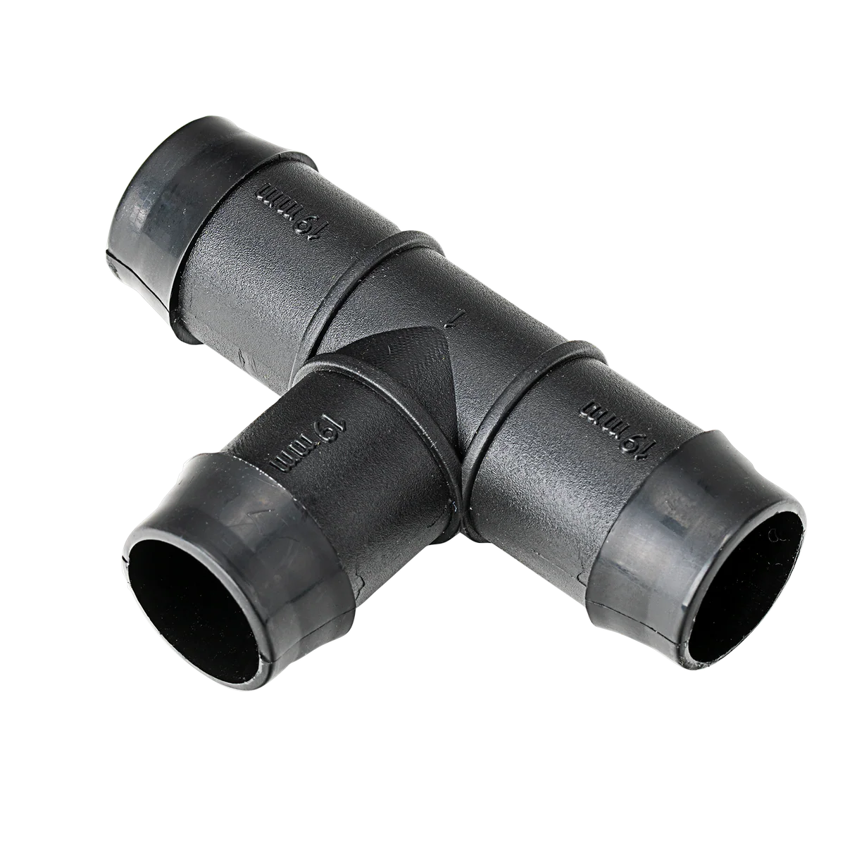 K Rain 19mm Barbed Tee - 10 Pack - UV Stabilised - Black