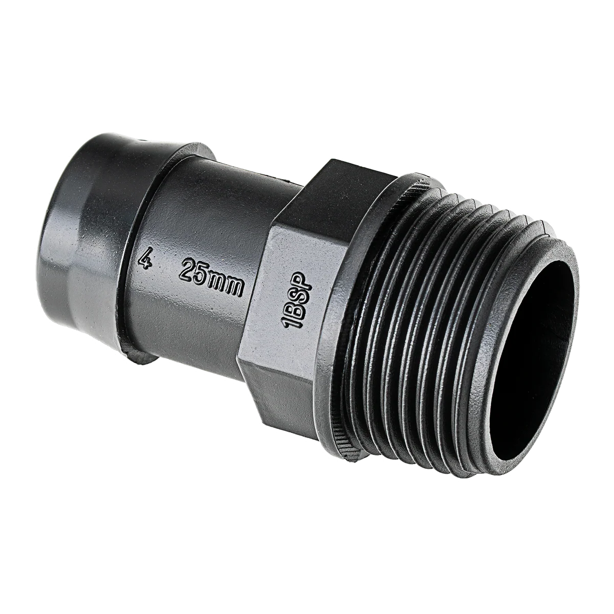 K Rain Male Director 25mm Bsp Thread 5 Pack - Black - Irrigation Connector