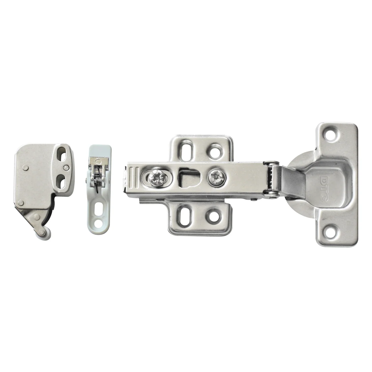 Kaboodle Push To Open Door Hinge - 1 Pair - Nickel Plated - Durable