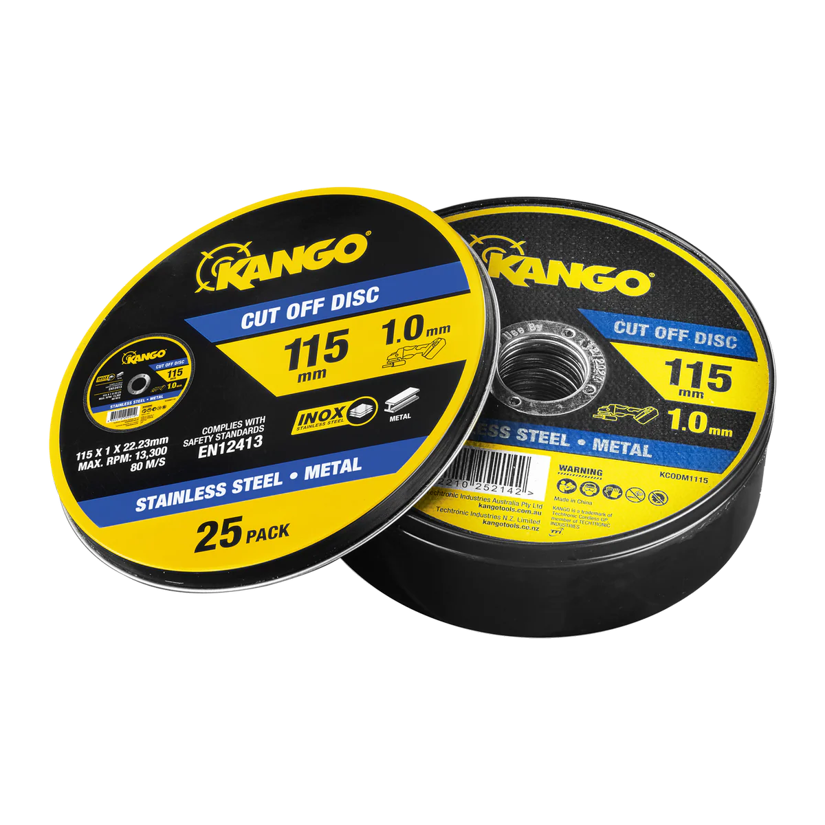 Kango 115mm Metal Cut Off Discs - 25 Pack - Inox-Free - Durable - Image 2