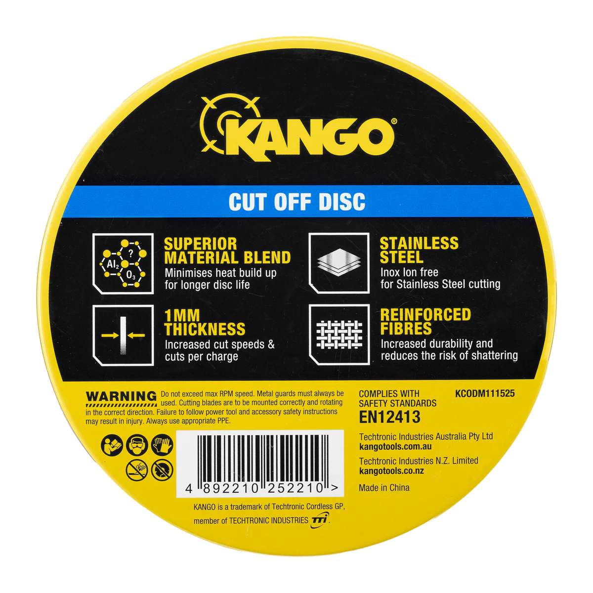 Kango 115mm Metal Cut Off Discs - 25 Pack - Inox-Free - Durable - Image 4