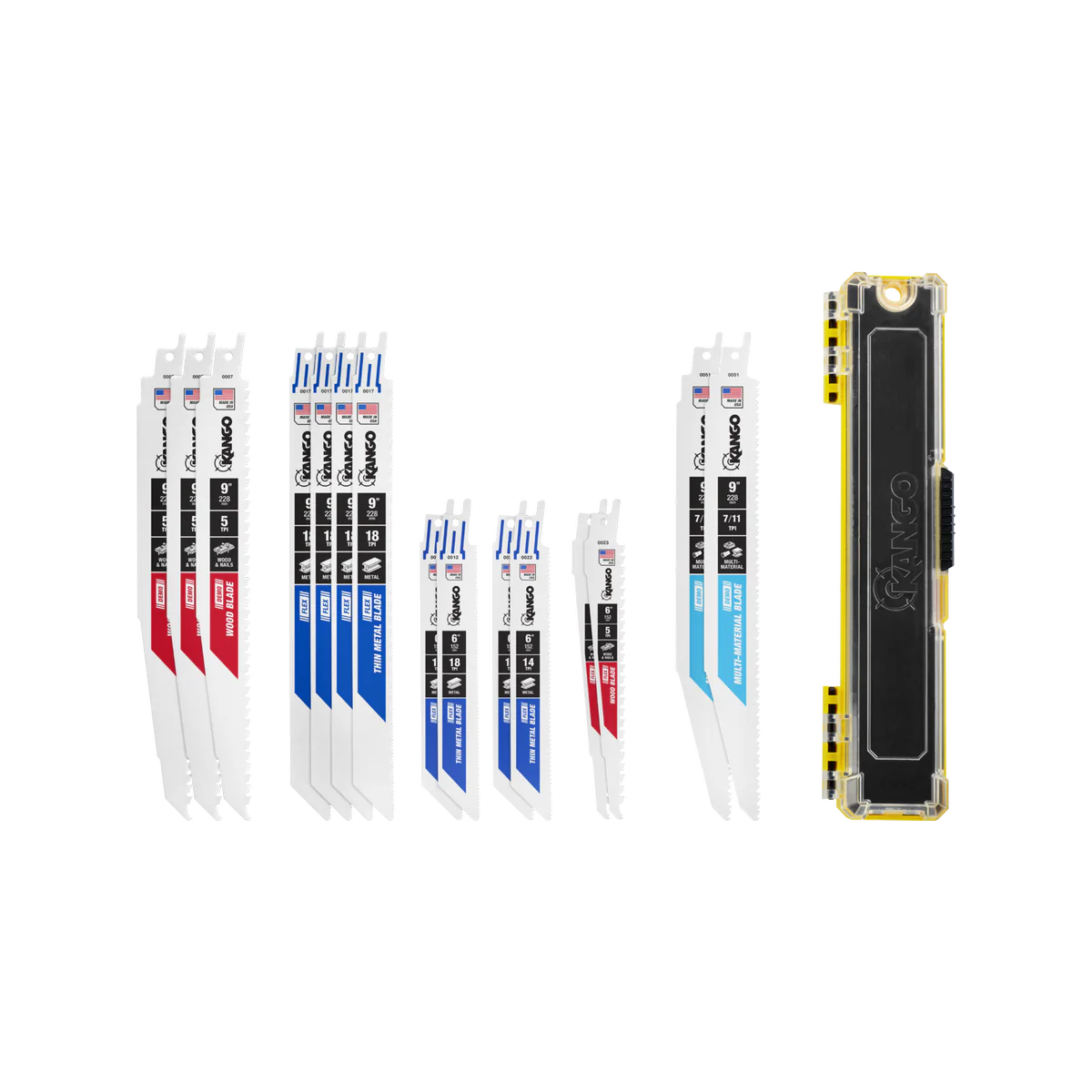 Kango 15 Piece Reciprocating Saw Blade Set - 9" & 6" Blades - Bi-metal - Image 2