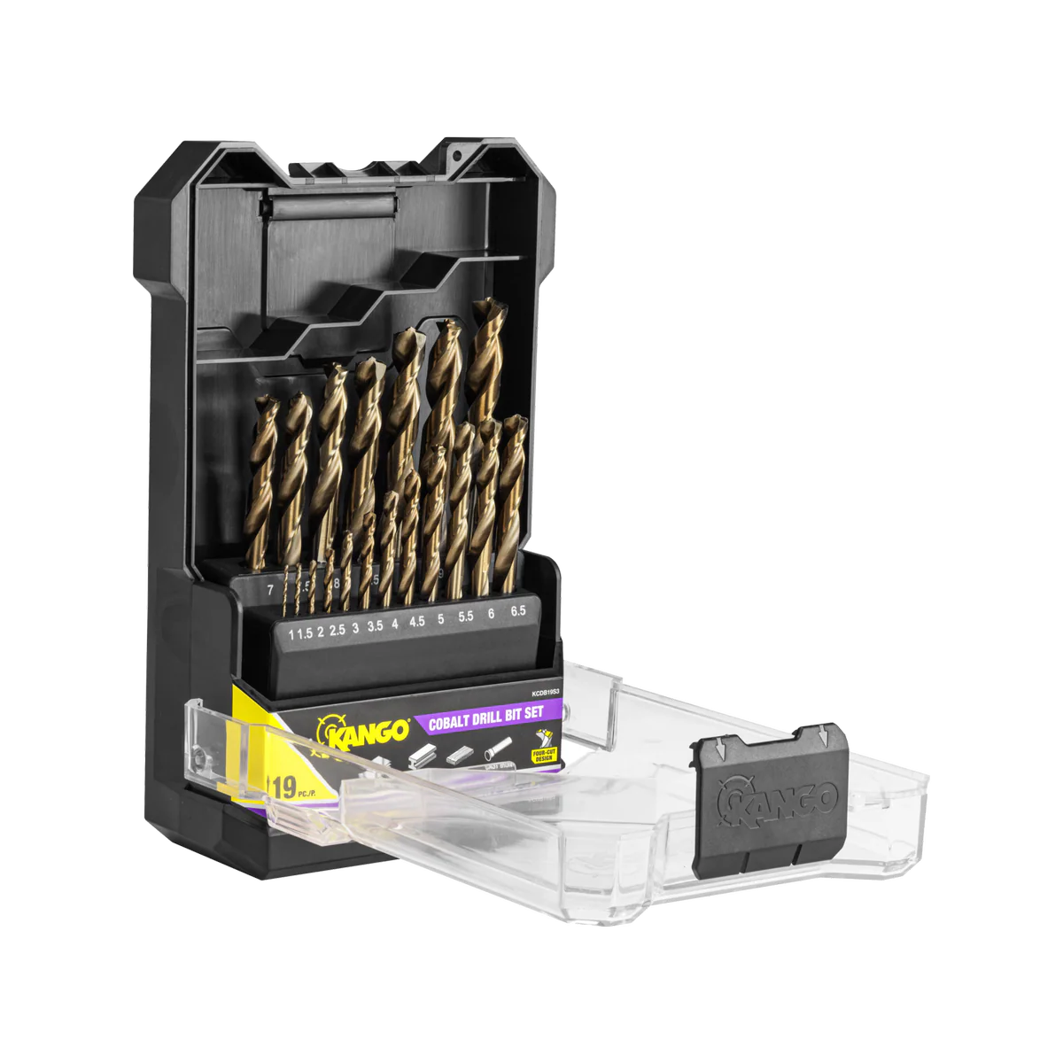 Kango 19 Piece Cobalt Drill Bit Set - 1mm to 10mm - Durable Precision - Image 2
