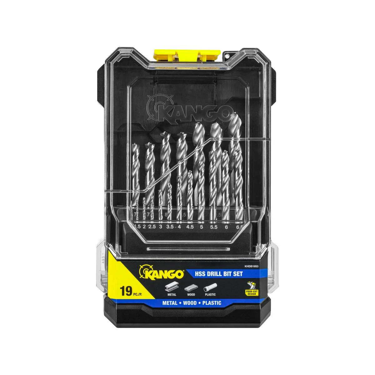 Kango 19 Piece HSS Drill Bit Set - 1mm to 10mm - Precision Drilling