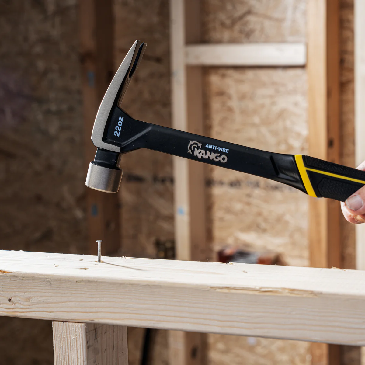 Kango 22oz Steel Anti Vibe Framing Hammer - 35mm x 370mm - Durable, Comfortable - Image 2