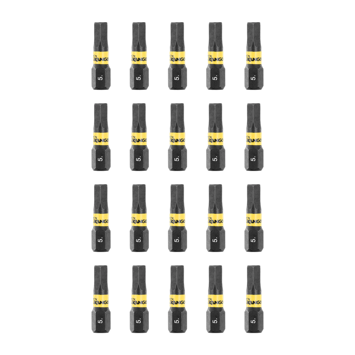 Kango 25mm HEX5 Impact Driver Insert Bits - 20 Pack - Durable & Magnetised - Image 2