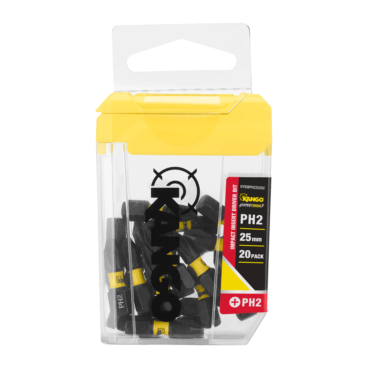 Kango 25mm PH2 Impact Driver Insert Bits - 20 Pack - High Torque - Durable