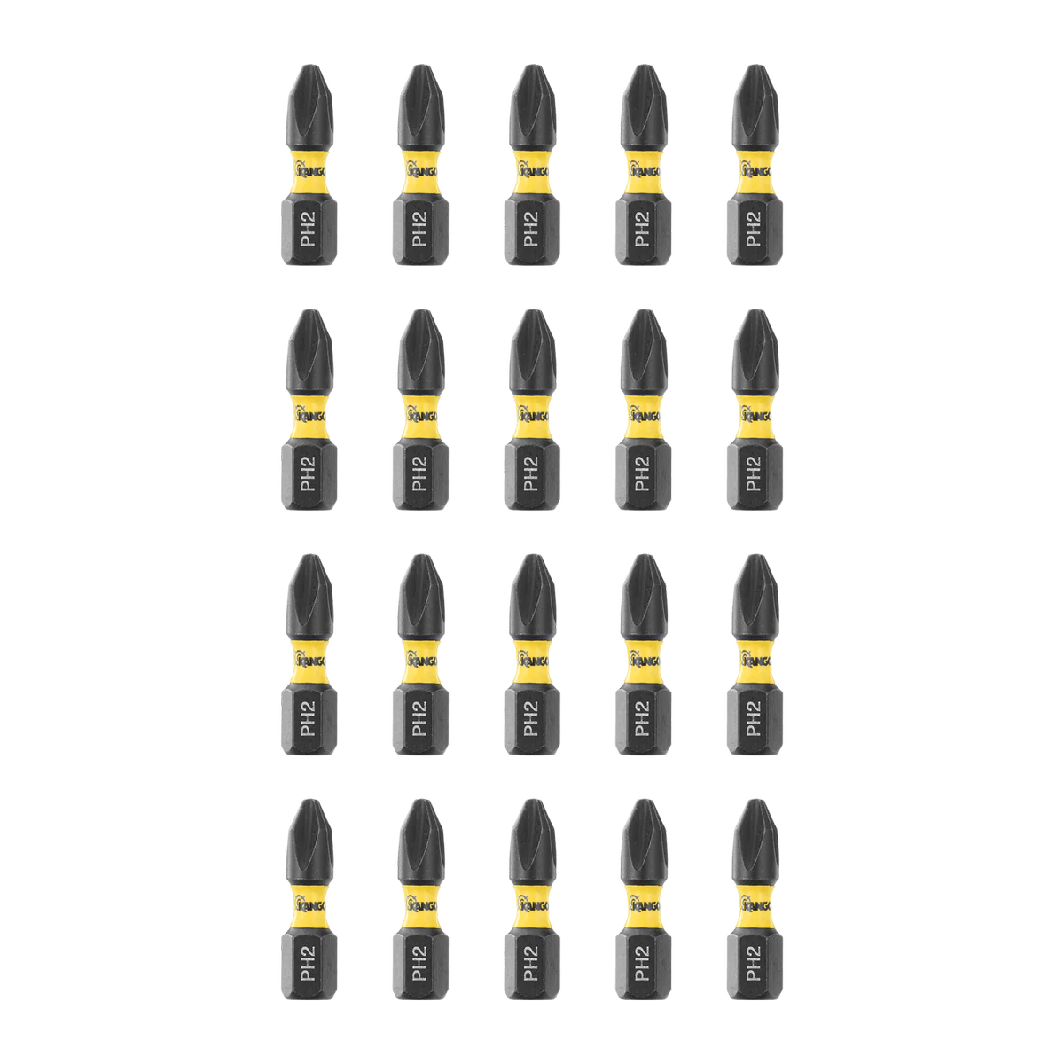 Kango 25mm PH2 Impact Driver Insert Bits - 20 Pack - High Torque - Durable - Image 2