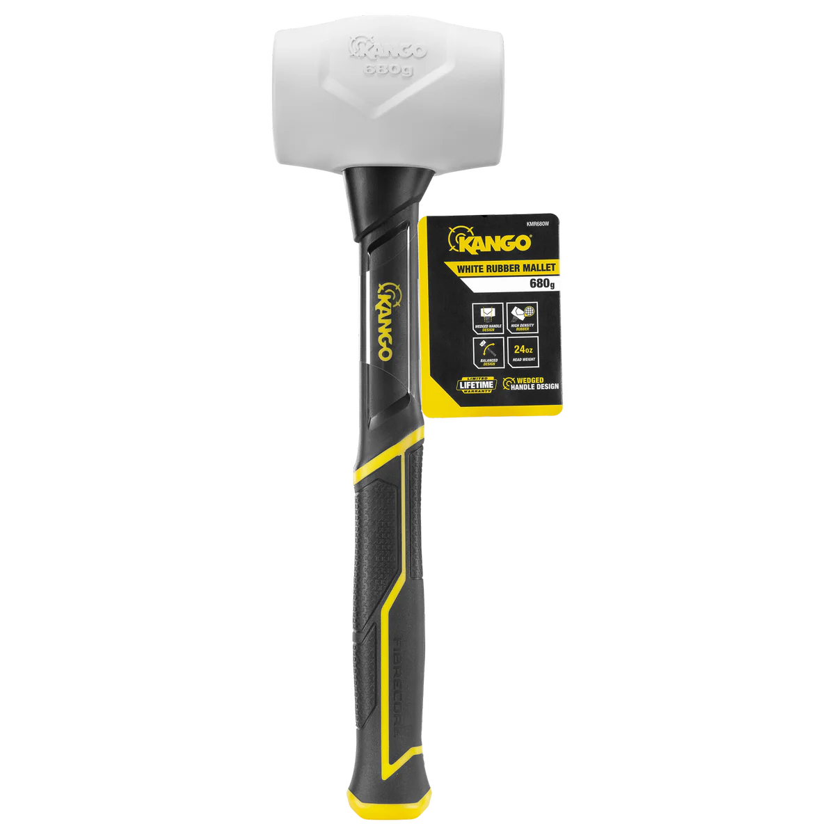 Kango 680g White Rubber Mallet - High-Density Rubber - Durable Design - Image 4