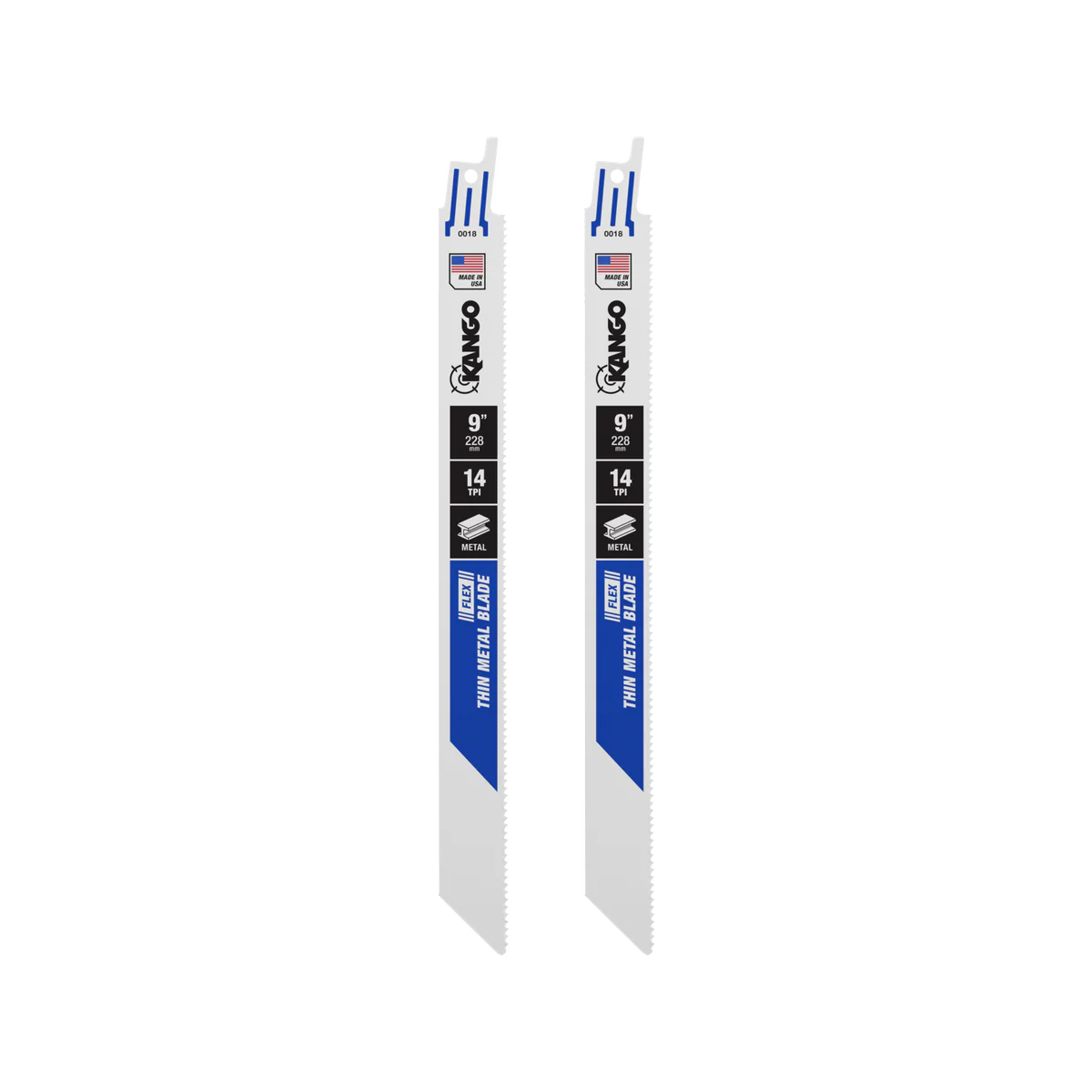 Kango 9" 14 TPI Metal Flex Reciprocating Saw Blades 2 Pack - Durable Cutting - Image 2