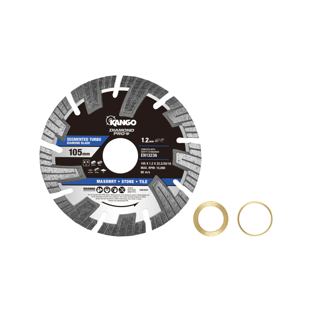 Kango Diamond Saw Blade - 105mm - Turbo Segmented - Dry Cutting - Image 2