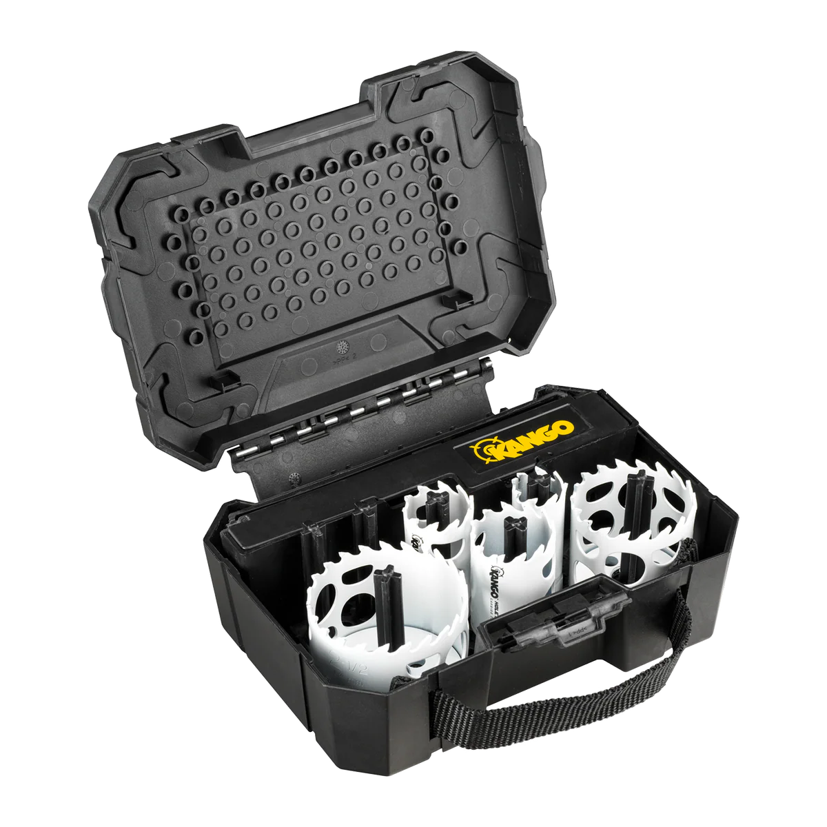 Kango Hole Shot 9 Piece Carbide Teeth Hole Saw Set - 228mm x 238mm - Durable Cutting Tools - Image 3