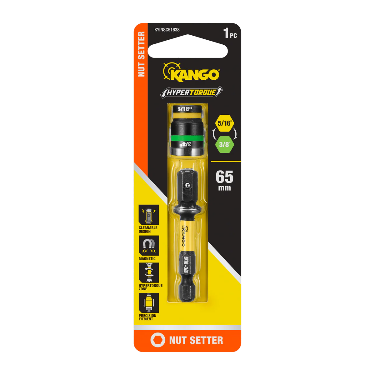 Kango Hypertorque Impact Magnetic Cleanable Nut Setter ⁵⁄₁₆” - ⅜”