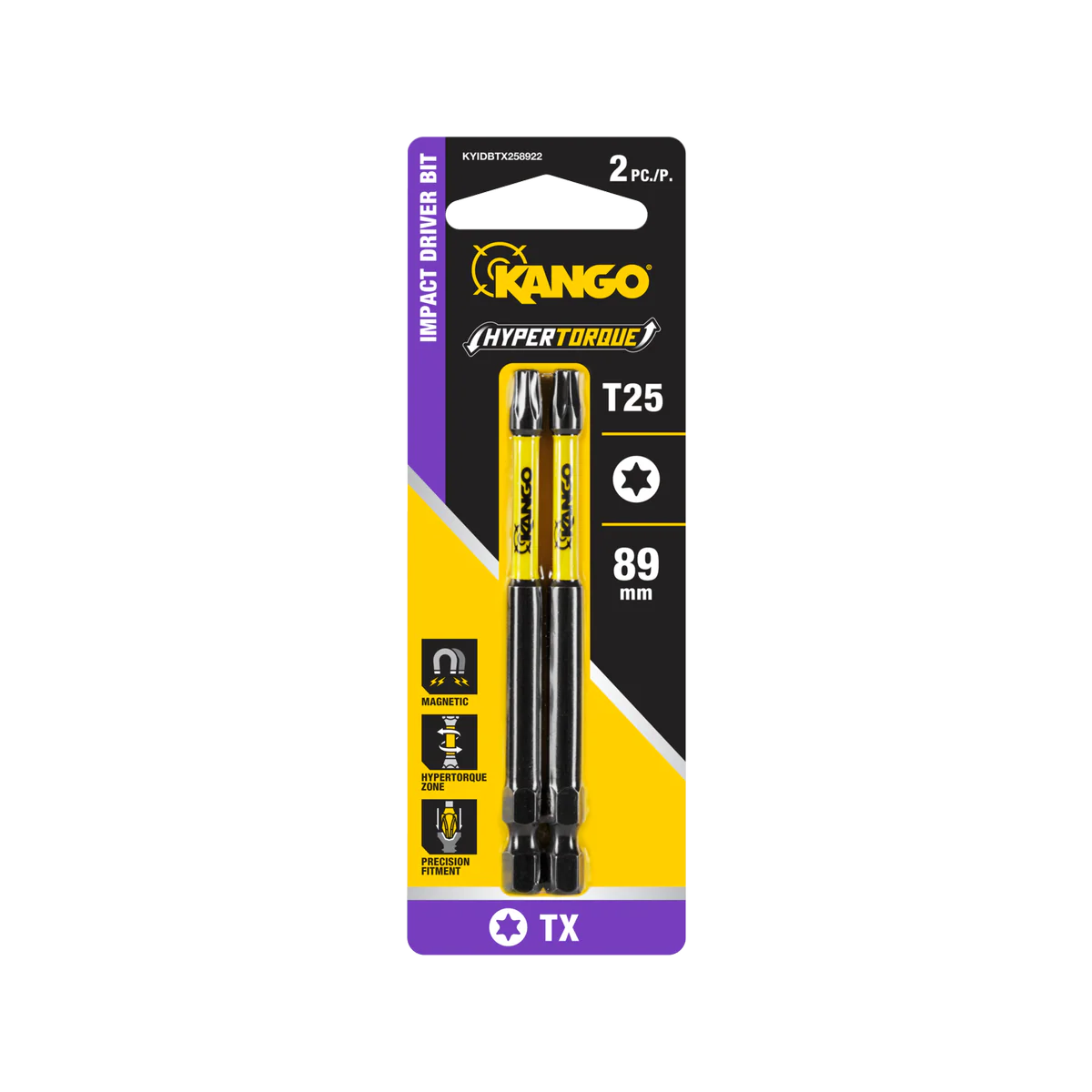 Kango Hypertorque TX25 Impact Driver Bit 2 Pack - 89mm - High Torque