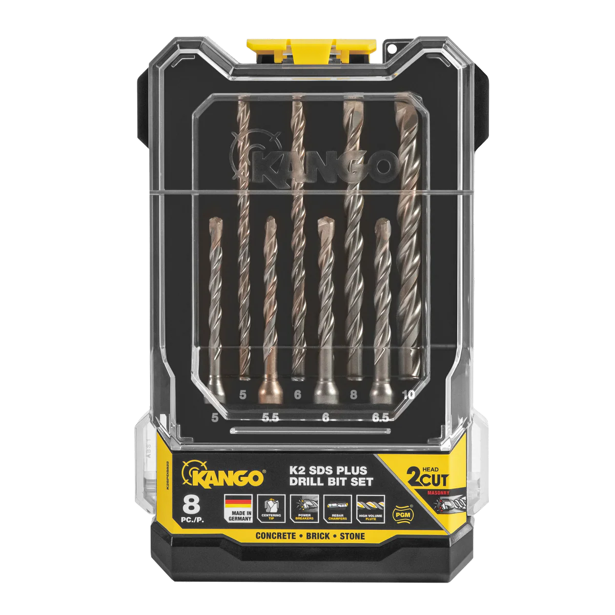 Kango K2 SDS Plus Drill Bit Set - 8 Pieces - 5x110mm to 10x160mm - Durable