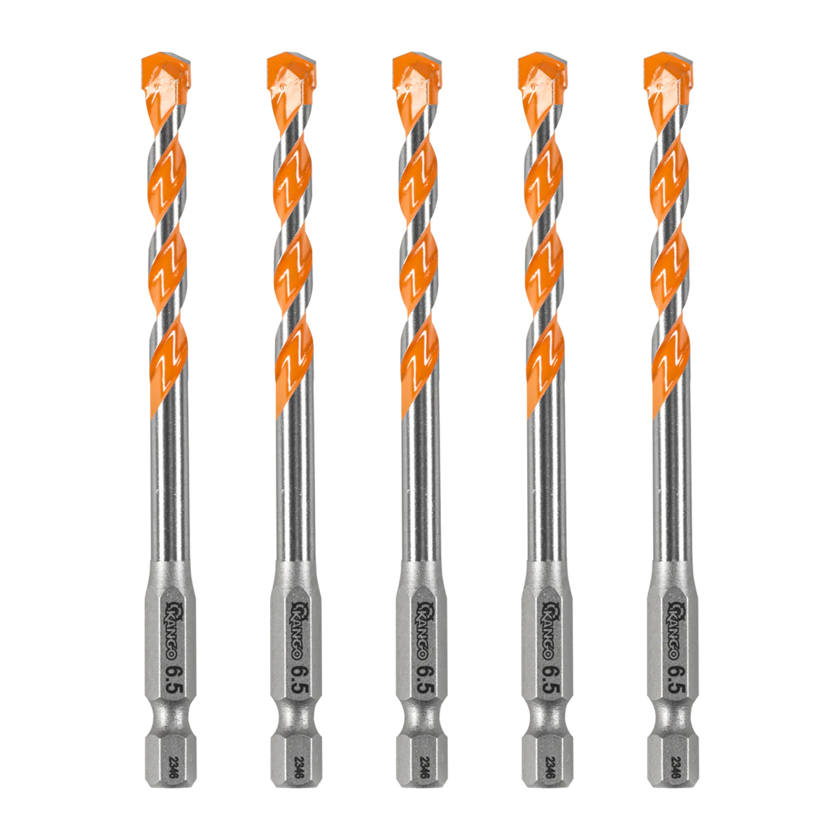 Kango Masonry Drill Bit 5 Pack - 6.5mm x 100mm - Durable Carbide Tip - Image 2