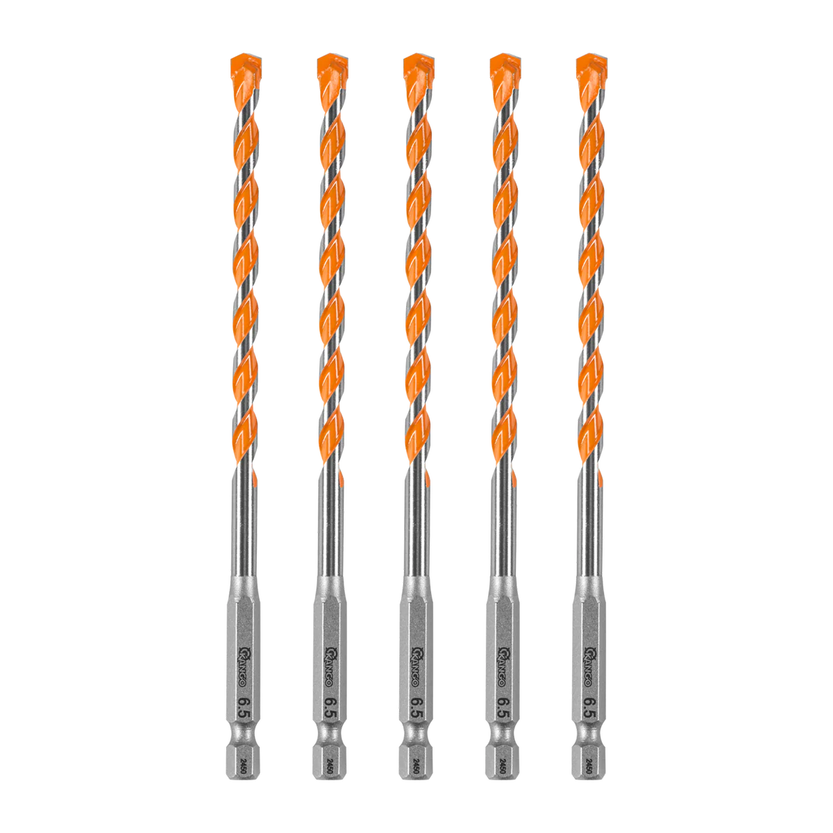 Kango Masonry Drill Bit 5 Pack - 6.5mm x 150mm - Durable Carbide Tip - Image 2