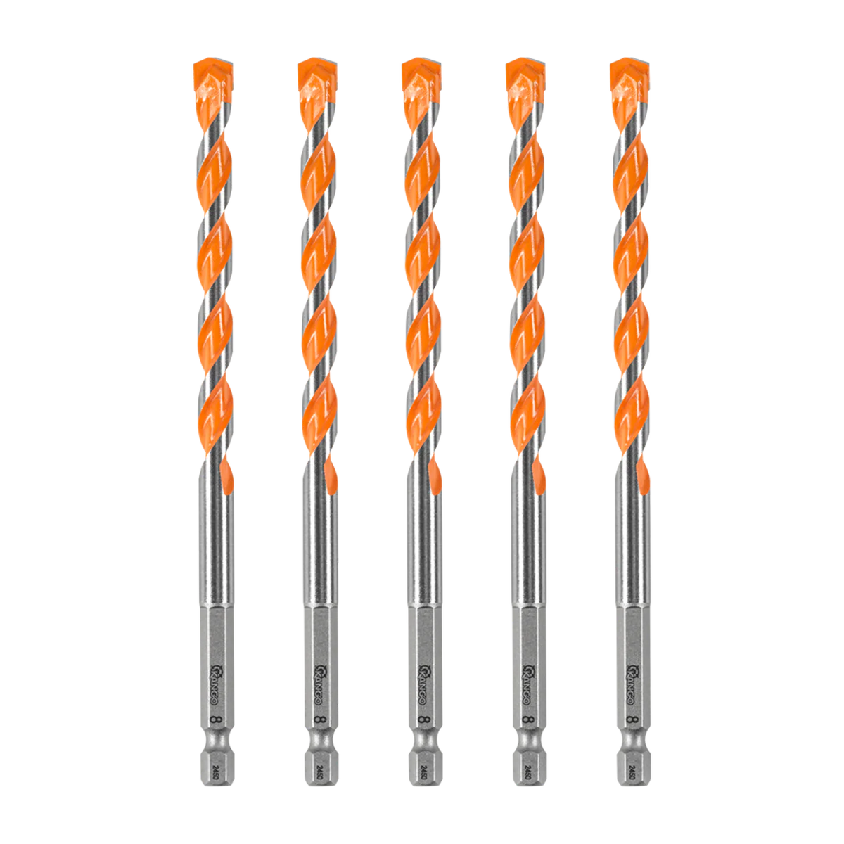 Kango Masonry Drill Bit 5 Pack - 8mm x 150mm - Durable Carbide Tip - Image 2